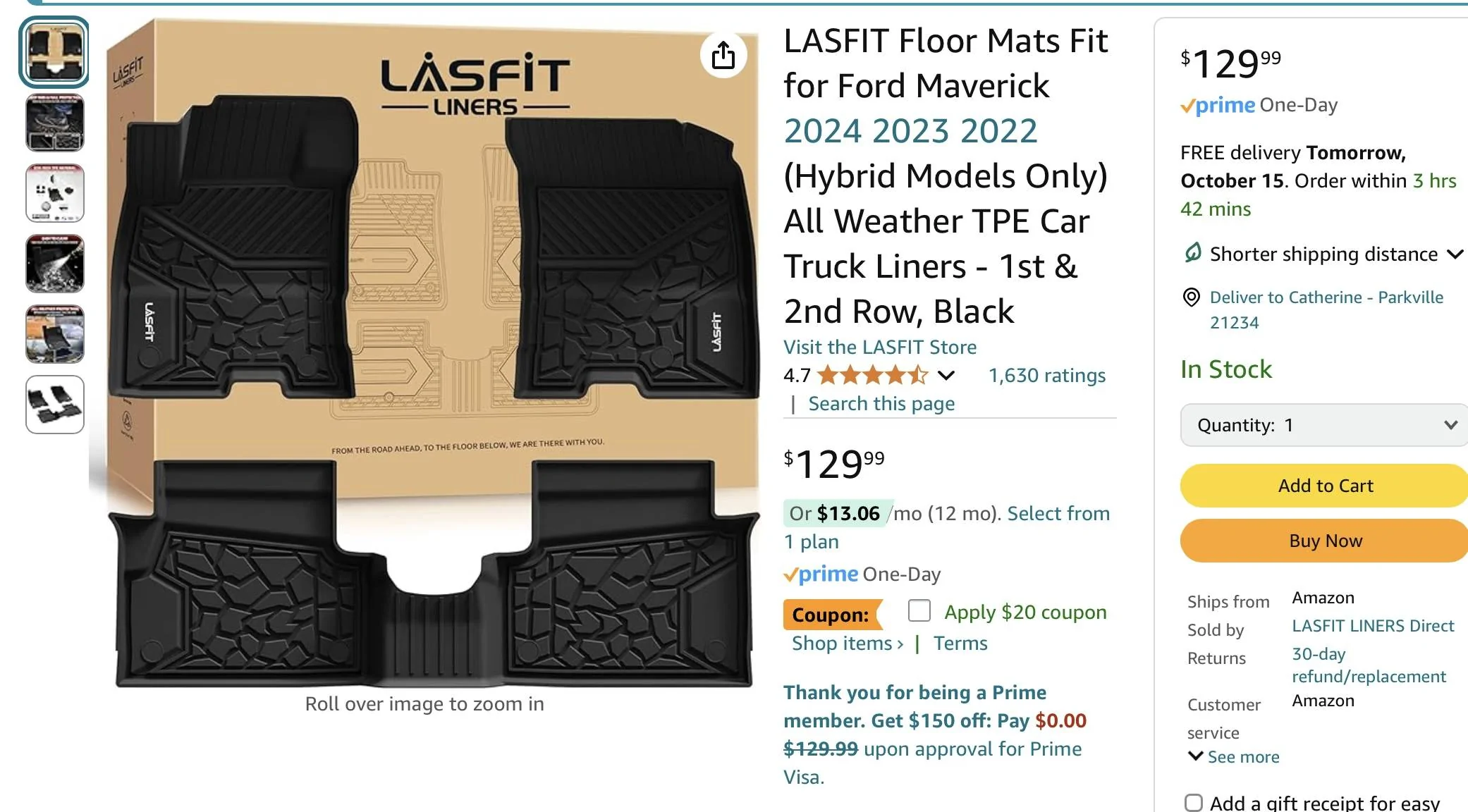 Ford Maverick Lasfit Floorliners Review IMG_1442