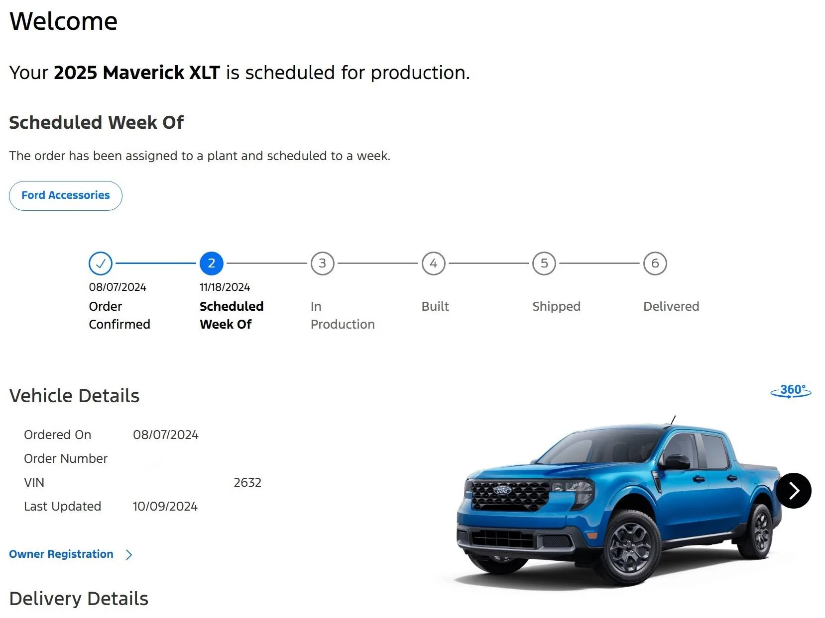 Ford Maverick 9/26/24 Scheduling Email Received Group [POST HERE IF YOU GOT SCHEDULED!] 25XLT Scheduled