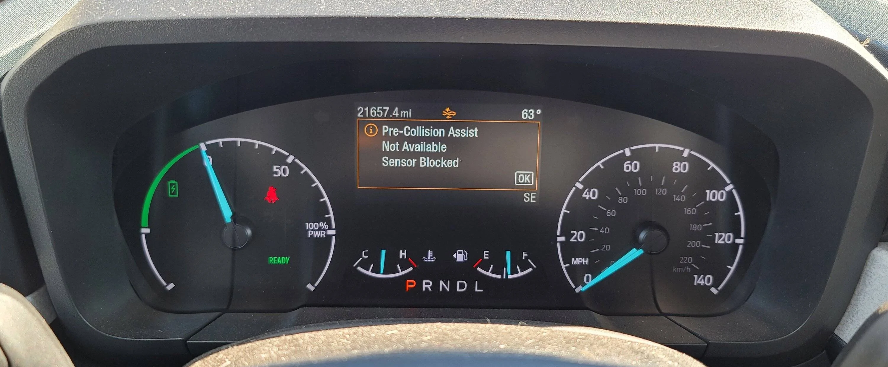 Ford Maverick Pre-collision Assist Not Available message 20241016_135444