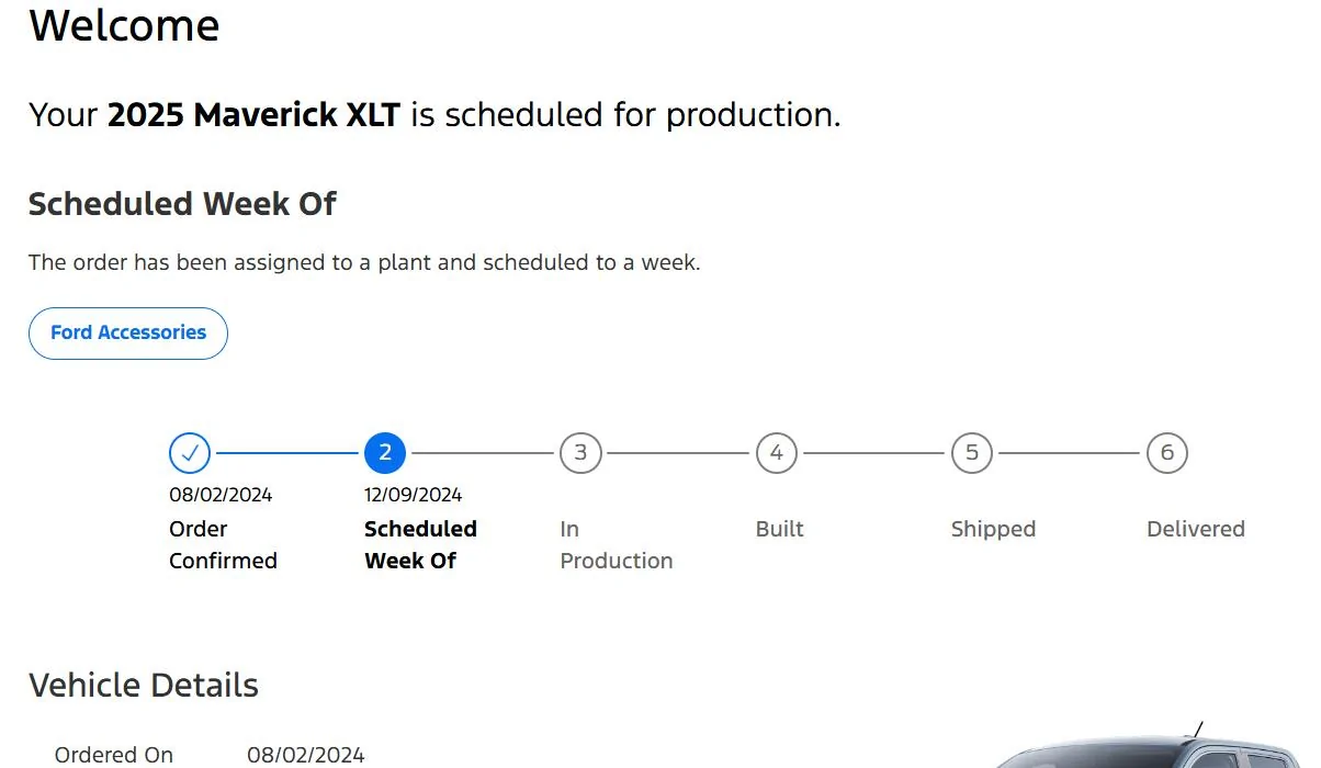 Ford Maverick 2025 Maverick Scheduling This Week (10/17/24) for Production Weeks 12/9 - 12/16 1729178795559-j2