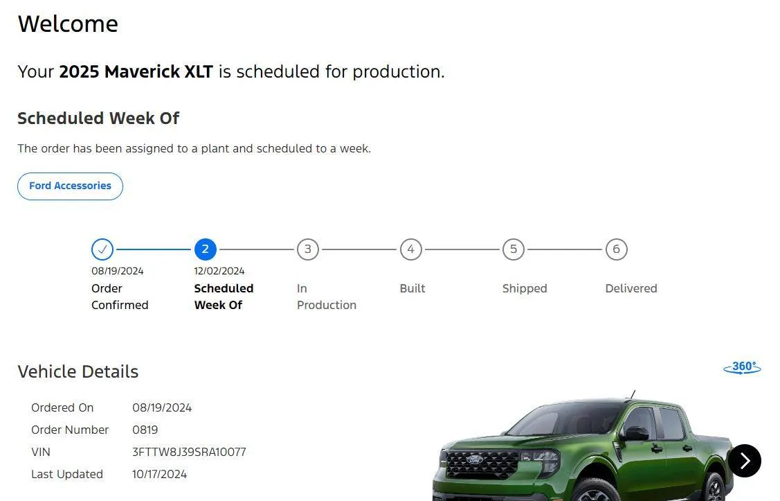 Ford Maverick 9/26/24 Scheduling Email Received Group [POST HERE IF YOU GOT SCHEDULED!] 1729185117310-19