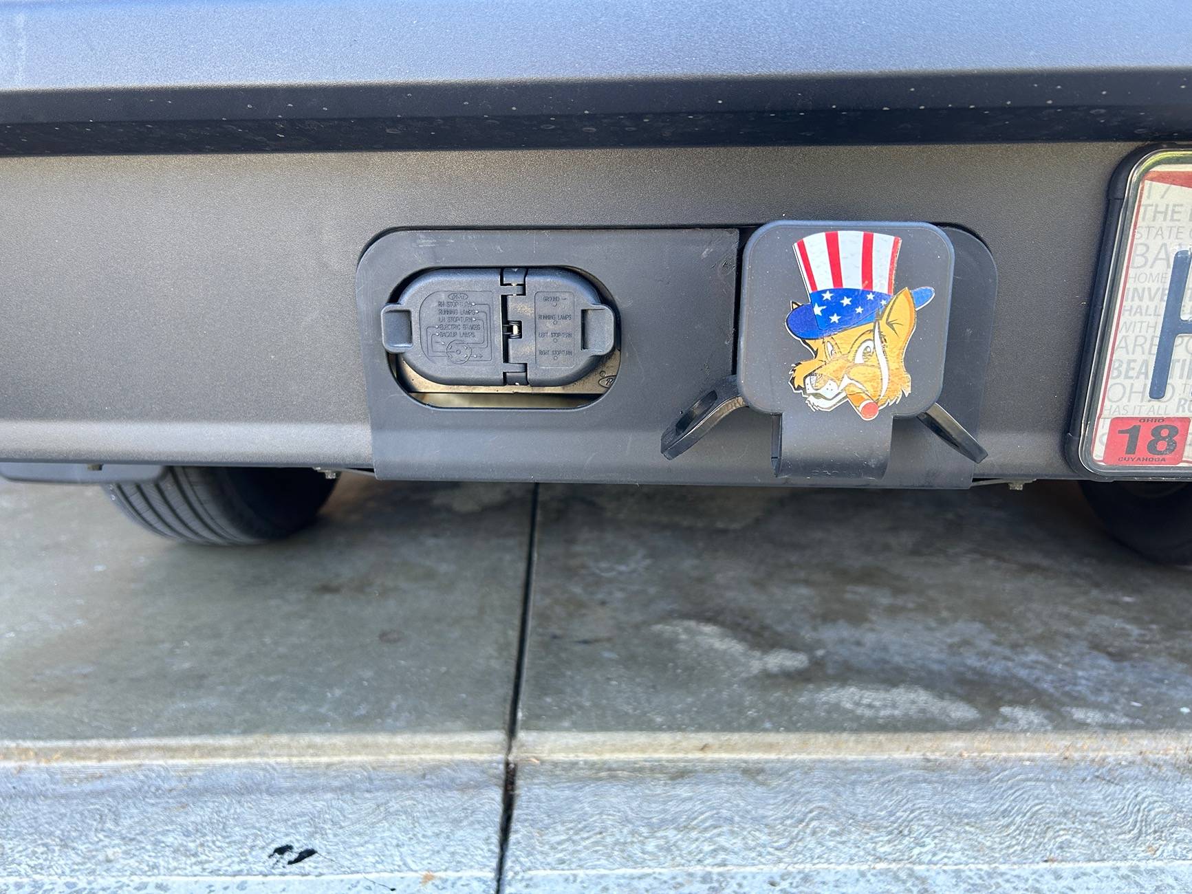 Ford Maverick Mabett bumper cover plate installed IMG_9876