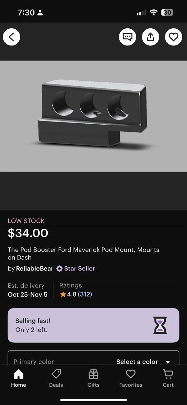 Ford Maverick Maverick triple pod holder(boost gauge)!!! IMG_9180