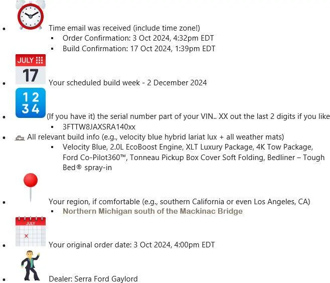 Ford Maverick 9/26/24 Scheduling Email Received Group [POST HERE IF YOU GOT SCHEDULED!] 1729274447929-39