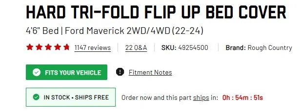 Ford Maverick Bed Cover Flash Sale at Panda Motorworks! 1729281949411-09