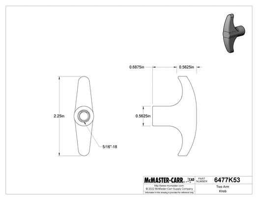 Ford Maverick Elevate roof rack modifications 6477K53_Two Arm KnobM.GIF