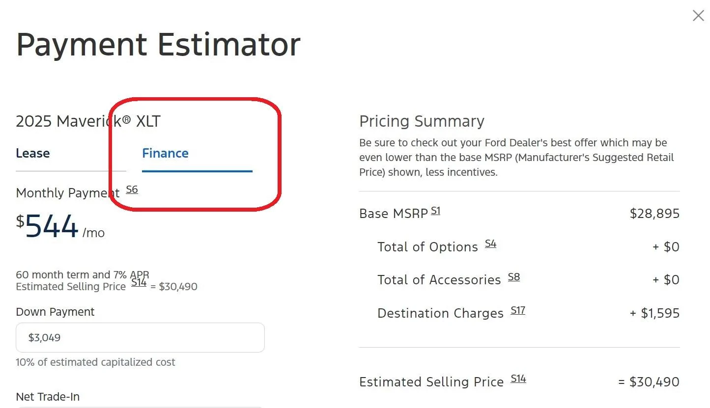 Ford Maverick Will the dealer charge me over MSRP Screenshot 2024-10-20 200950