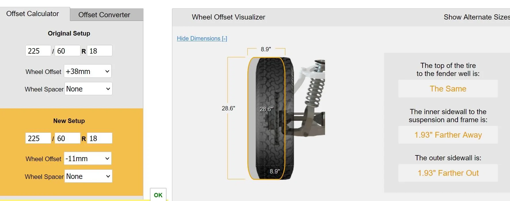 Ford Maverick Negative offset wheels? Screenshot 2024-10-20 205311
