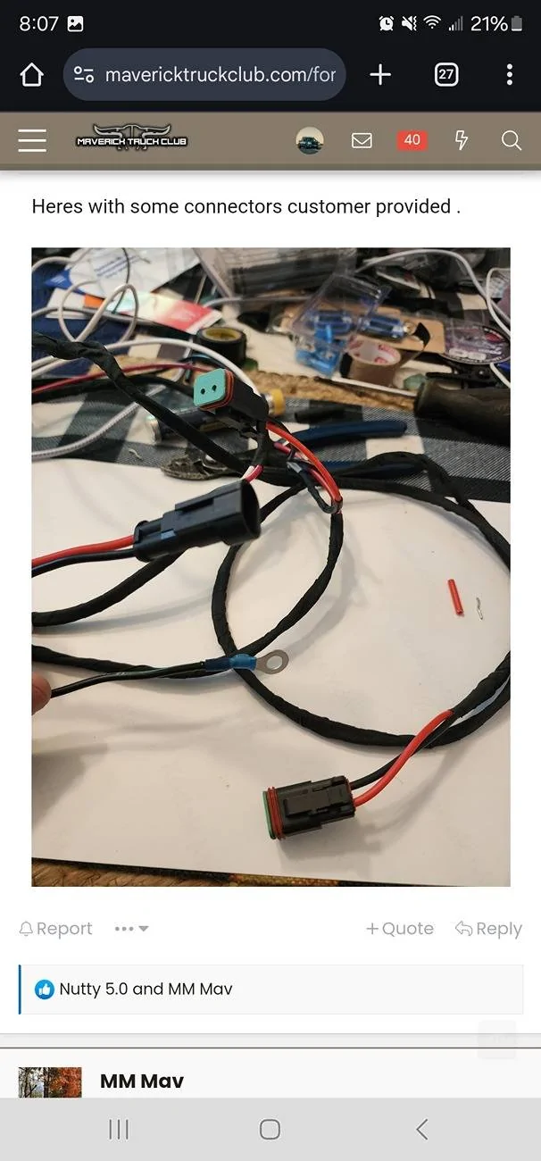 Ford Maverick F-150 Fog Lamp Switch and Wire Harness Installed in Maverick - DIY Screenshot_20241021_080735_Chrom