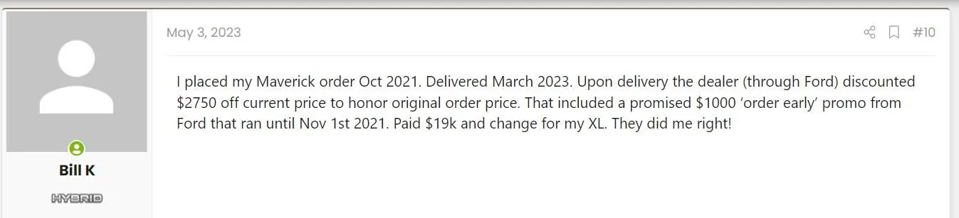 Ford Maverick 2025 Price Increase Screenshot 2024-10-22 162213