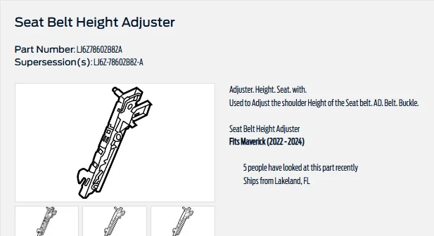 Ford Maverick Maverick Buyback Help! Seat adjuster