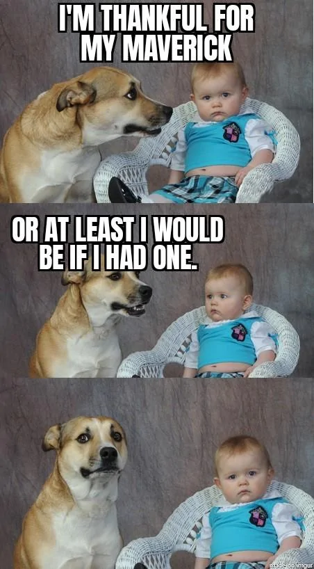 Ford Maverick Maverick Memes -  fun diversion while we wait [ ** NO POLITICS ** ] Dad Joke Dog 19112021183439