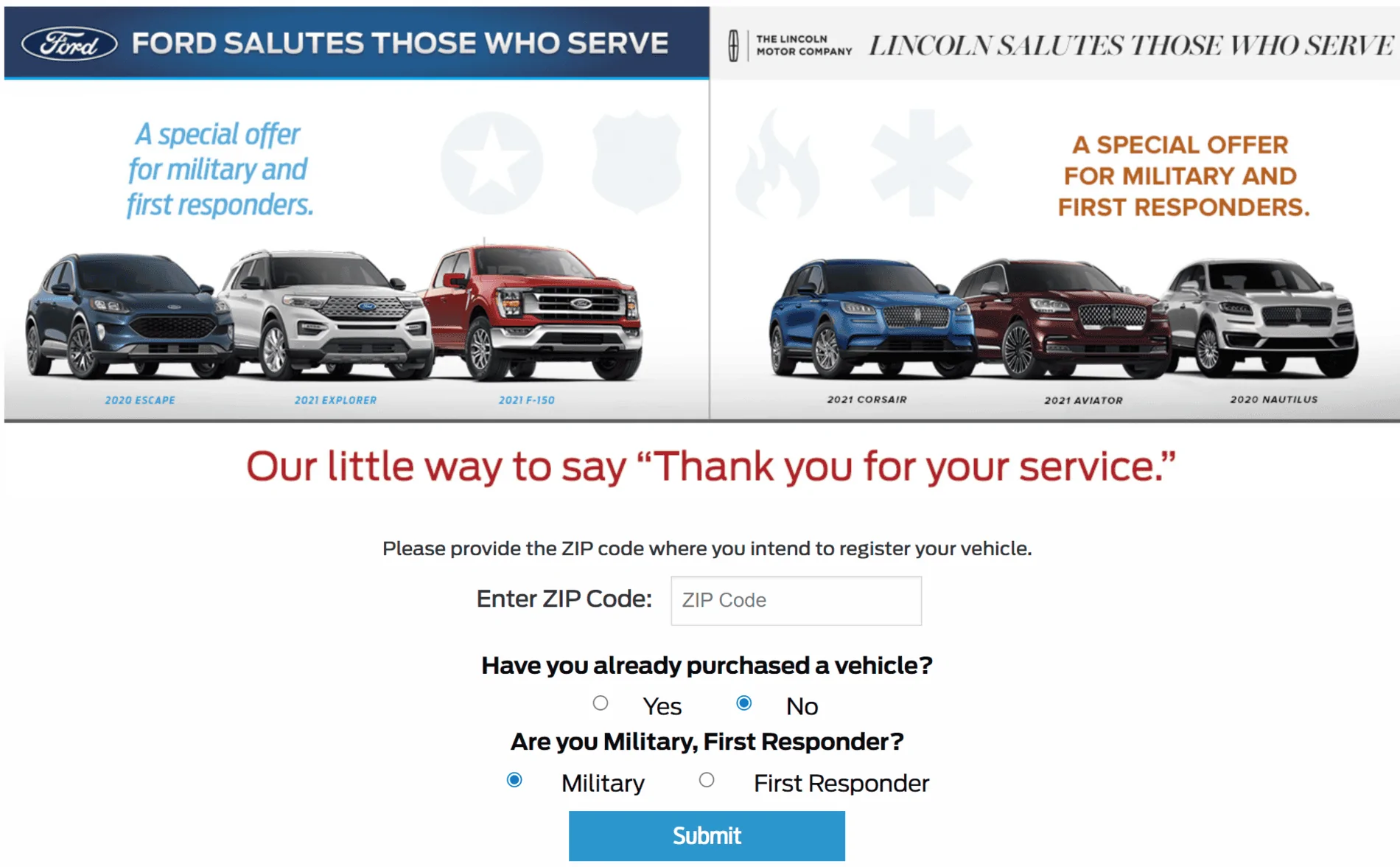Ford Maverick $500 discount for veterans Screenshot 2021-11-19 170235