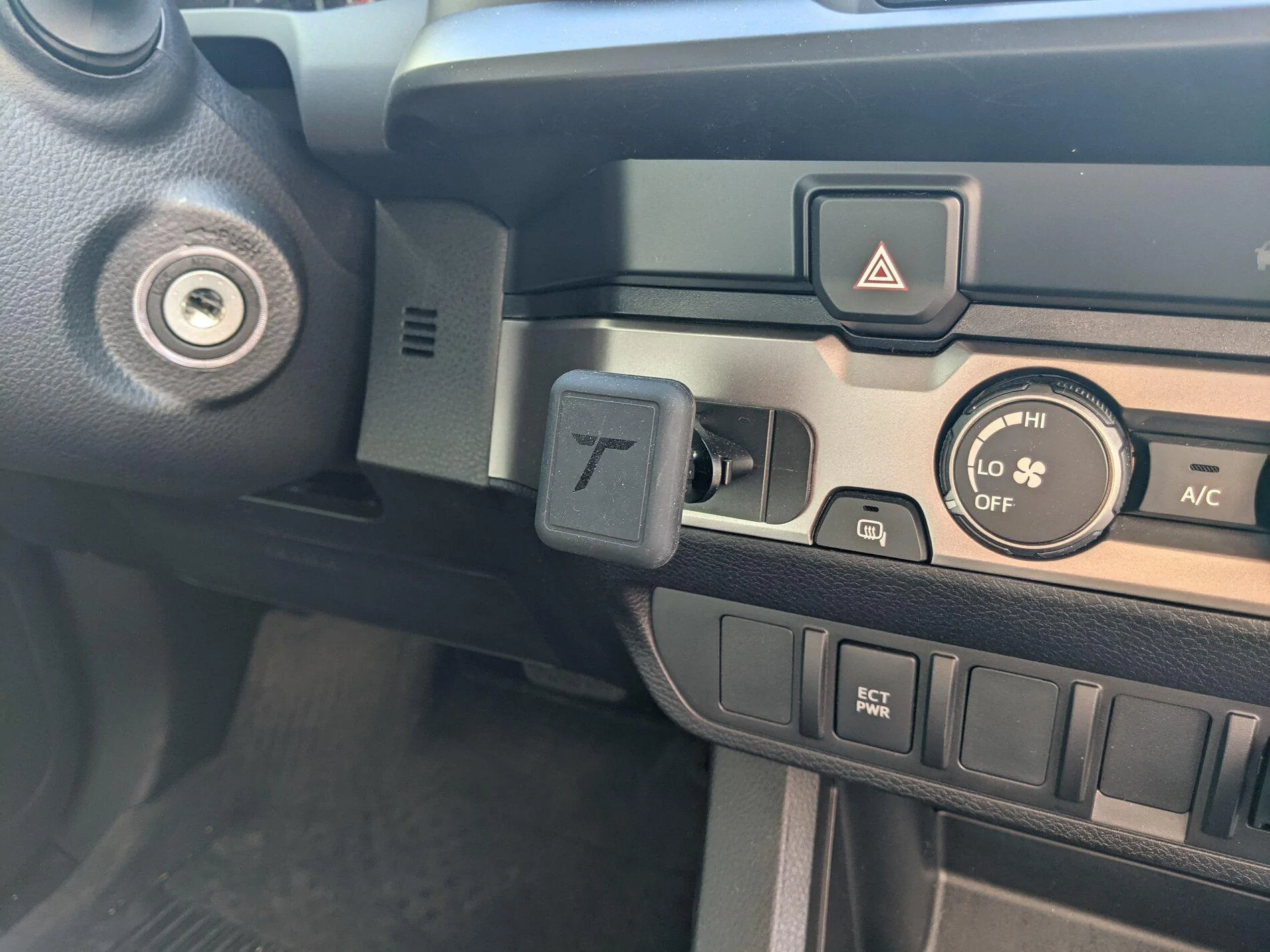 Ford Maverick Dash cubby phone holder mount installed PXL_20211120_164545649