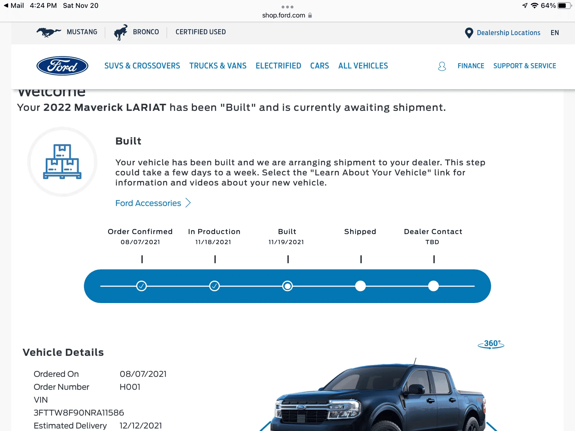 Ford Maverick ALTO BLUE Maverick Photos Thread B0C95229-4CEF-48E7-BEE7-8A688609AD17