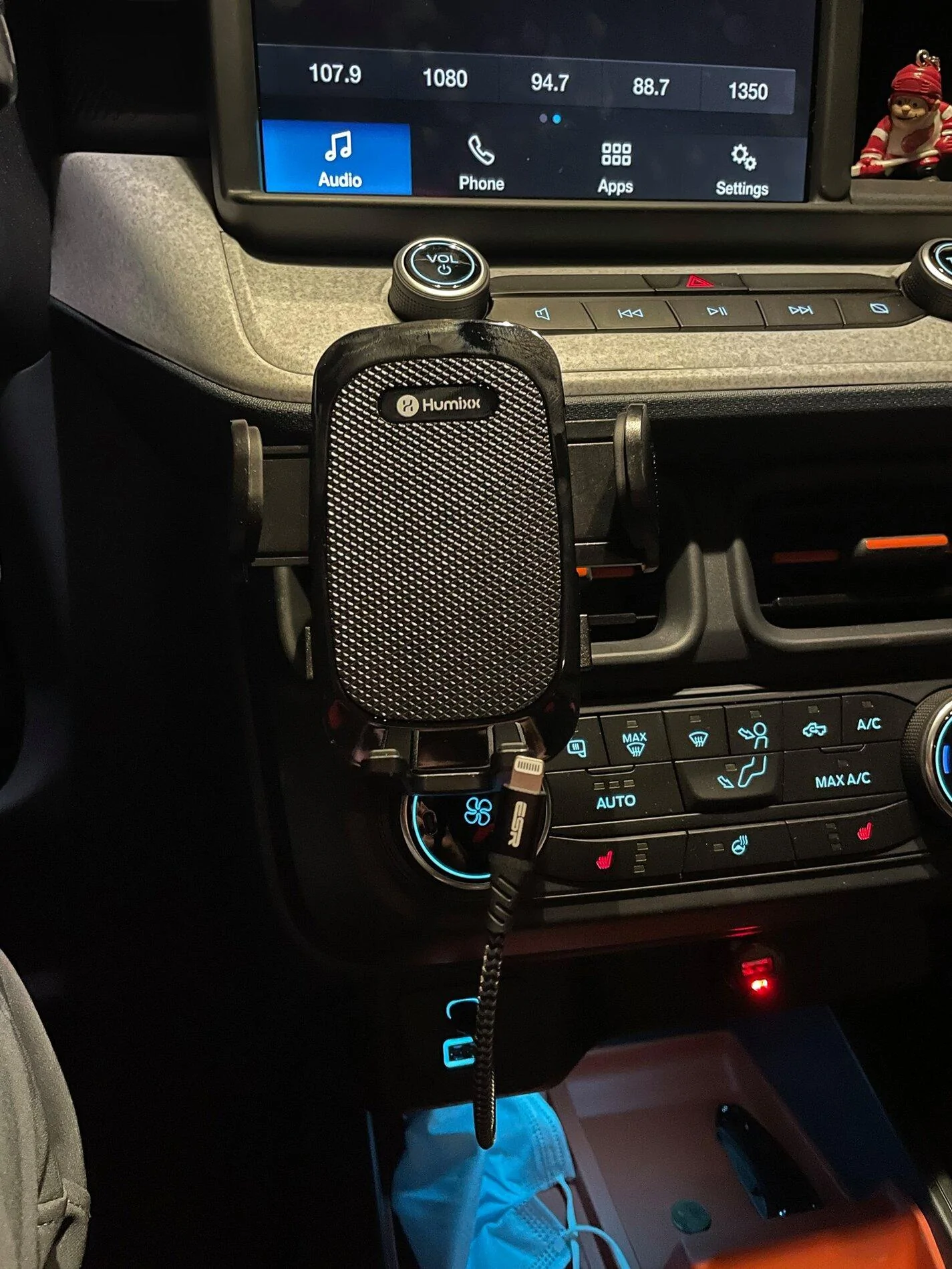 Ford Maverick Smartphone holder suction mount transforms Maverick dash cubby into functional space phone mount