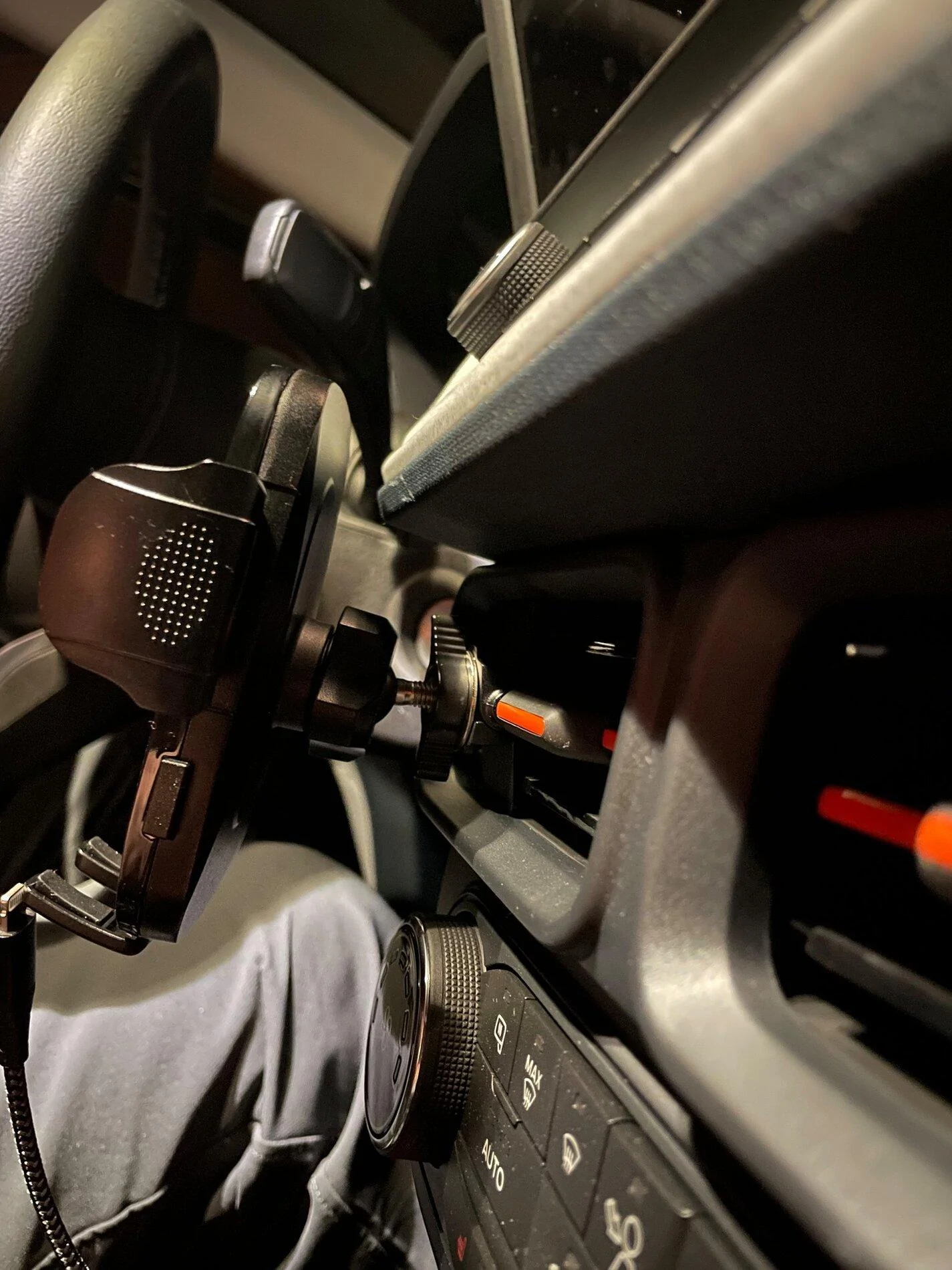 Ford Maverick Smartphone holder suction mount transforms Maverick dash cubby into functional space mount 2