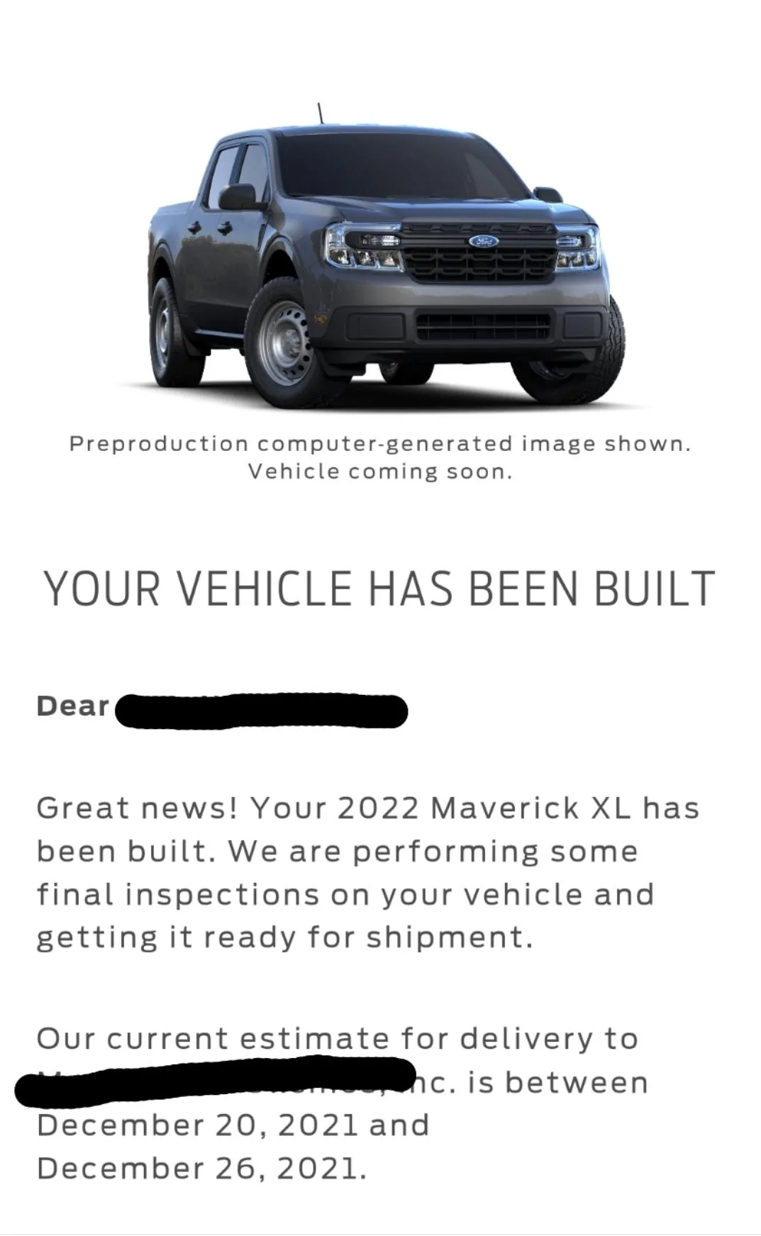 Ford Maverick October 25-29 Ecoboost builds 1637764311078