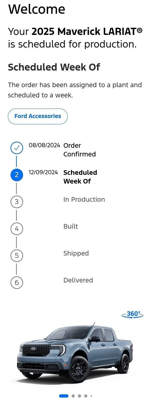 Ford Maverick 9/26/24 Scheduling Email Received Group [POST HERE IF YOU GOT SCHEDULED!] Screenshot_20241103_165537_Chrom