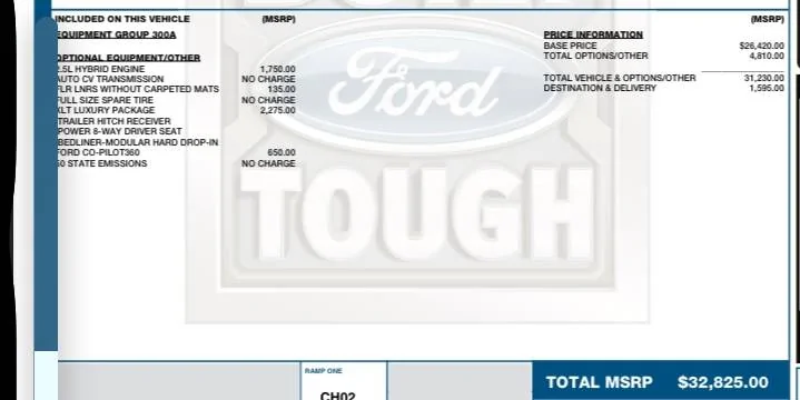 Ford Maverick Quote on xlt, any good? IMG_0993