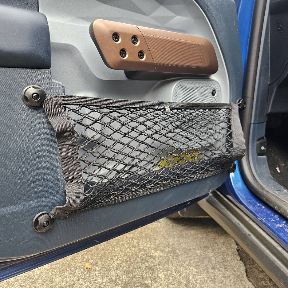 Ford Maverick Door cargo net installed Door net