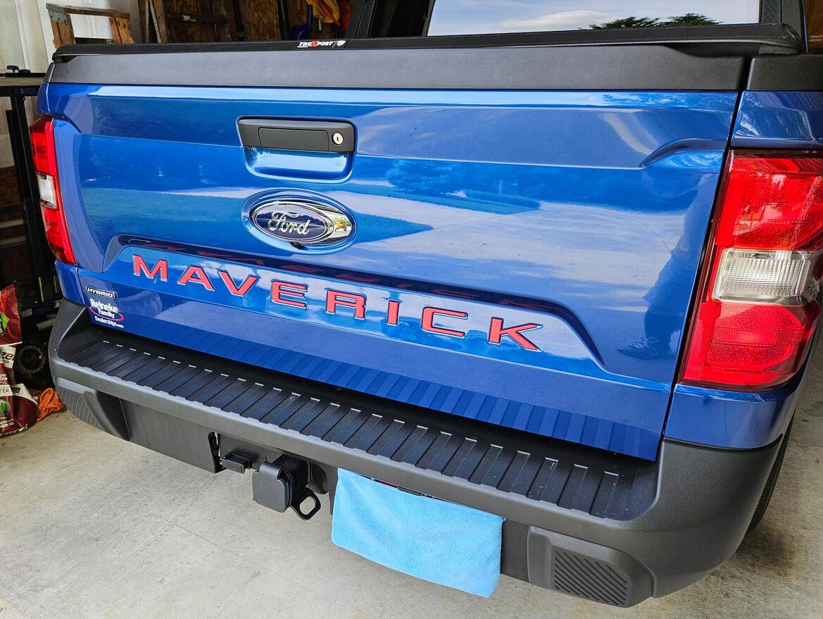 Ford Maverick Ohio Roll Call Rear Maverick letters insert Red