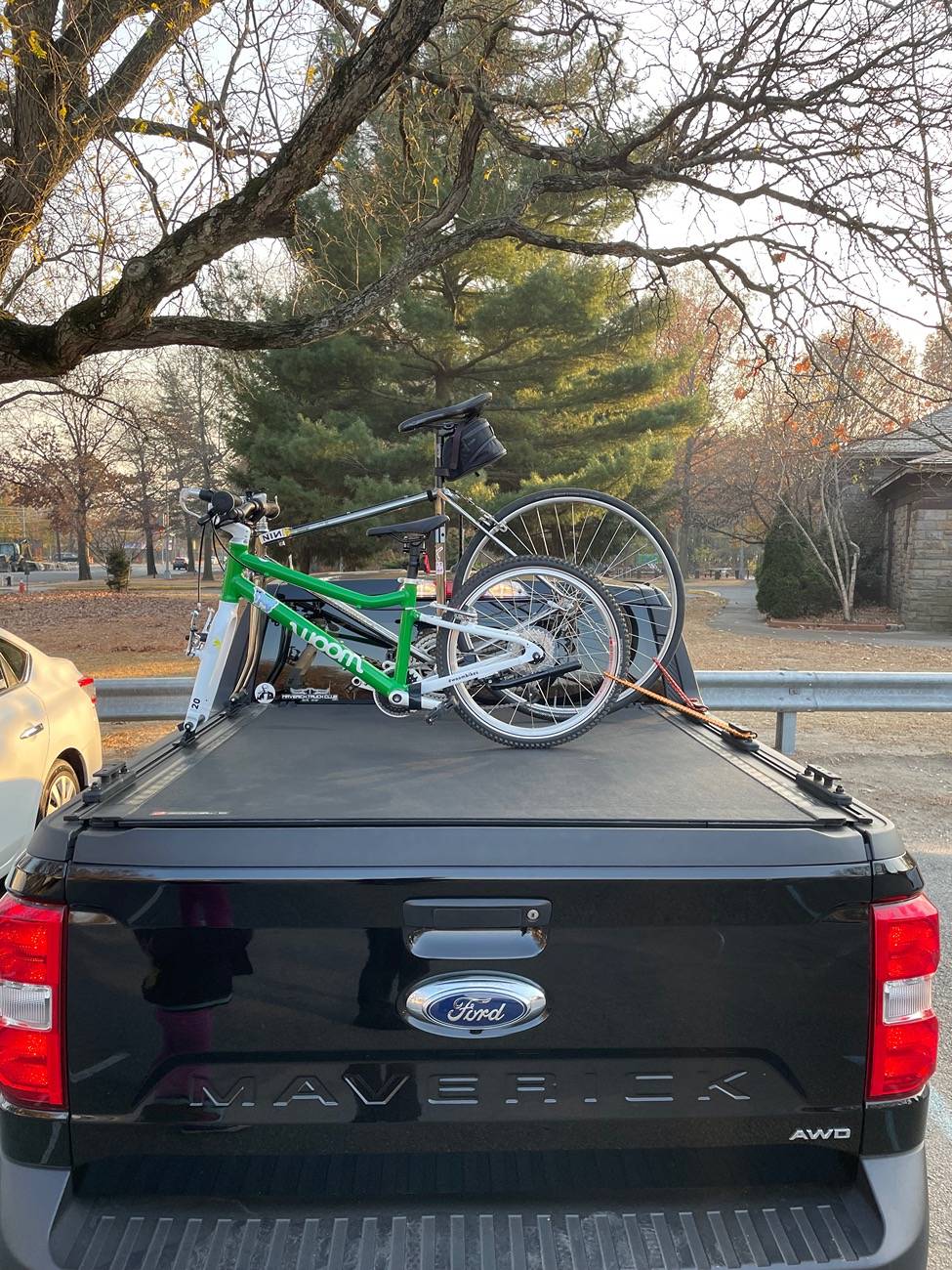 Ford Maverick New bike racking solution with rolling tonneau IMG_3466