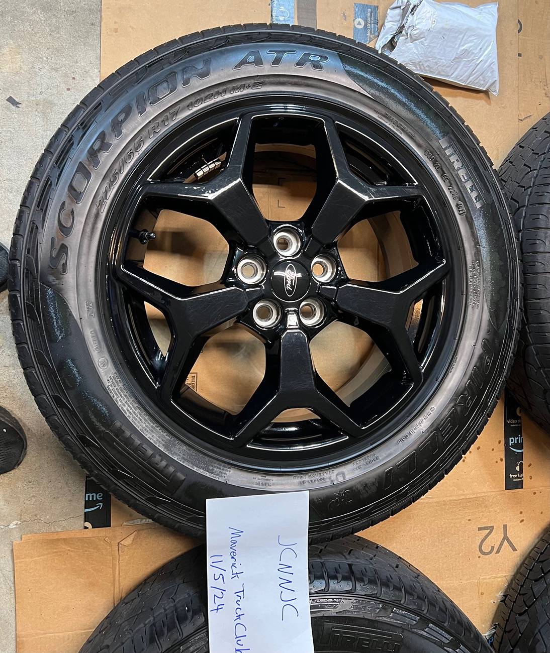 Ford Maverick FX4 Rims, Pirelli Scorpion tires, with TPMS. IMG_5719