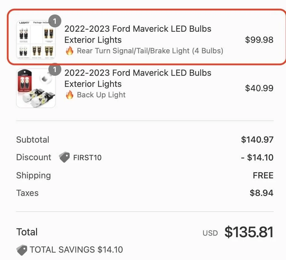 Ford Maverick Factory Brake Lights - LED or not Image 11-12-24 at 2.25 PM