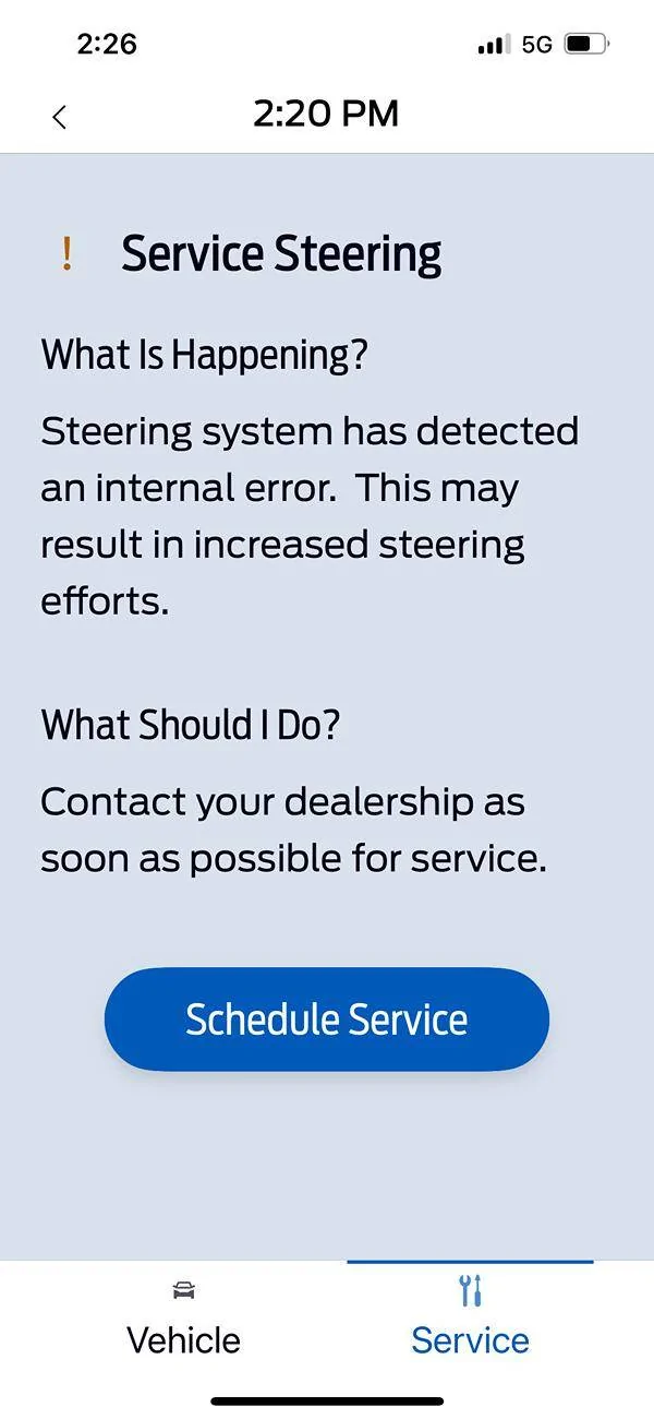 Ford Maverick Electric Steering Assist Problem IMG_4444