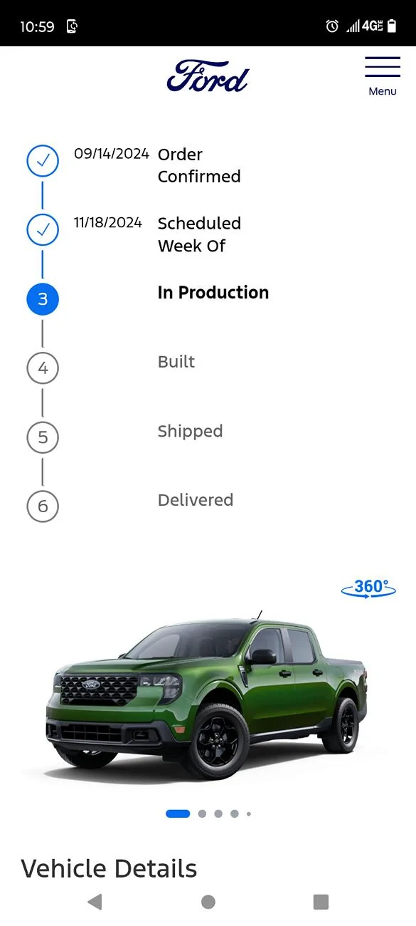 Ford Maverick I received a vin number/ production date of November 19th Screenshot_20241113-105935