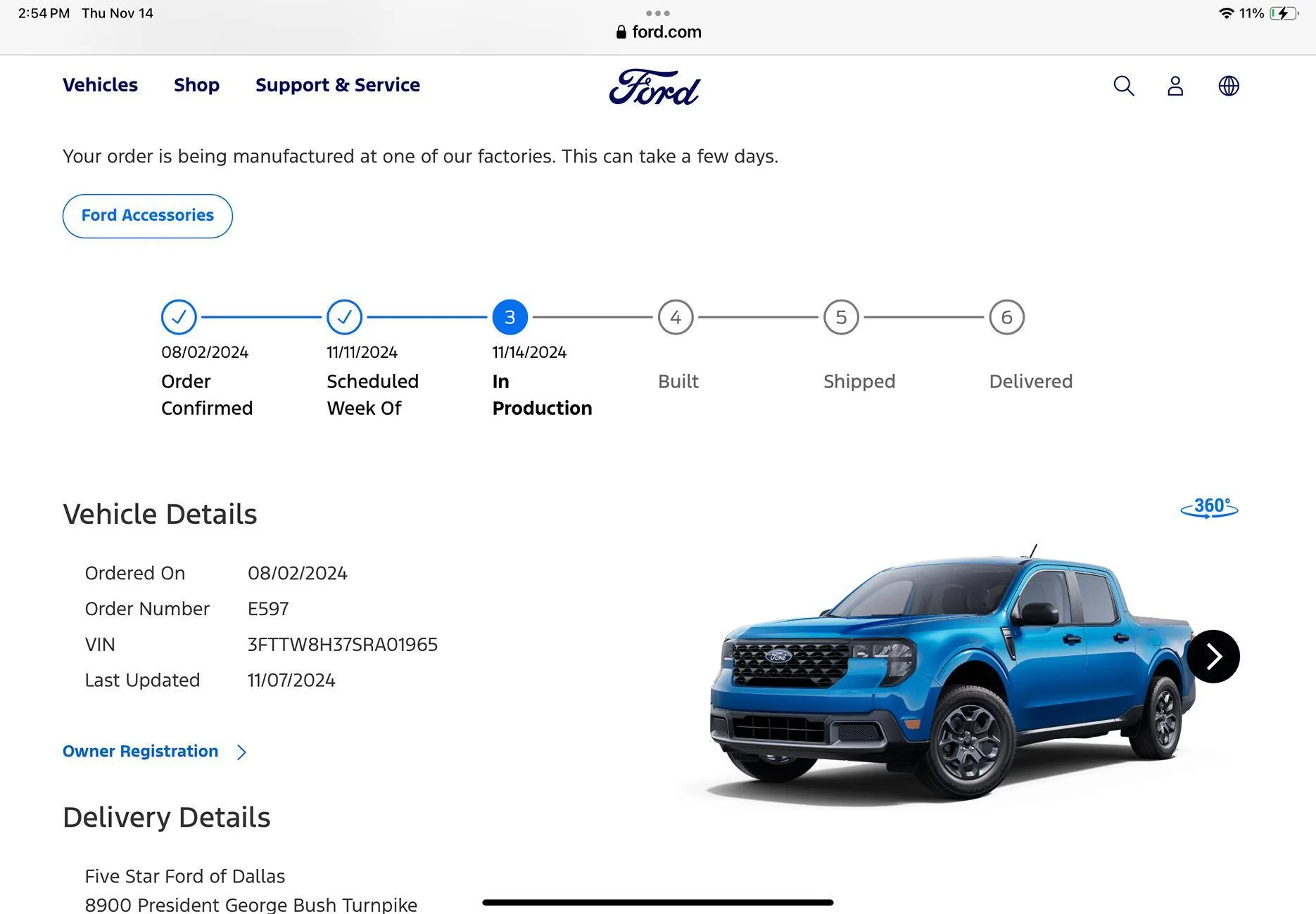 Ford Maverick 2025 in production today 11/14 IMG_0759