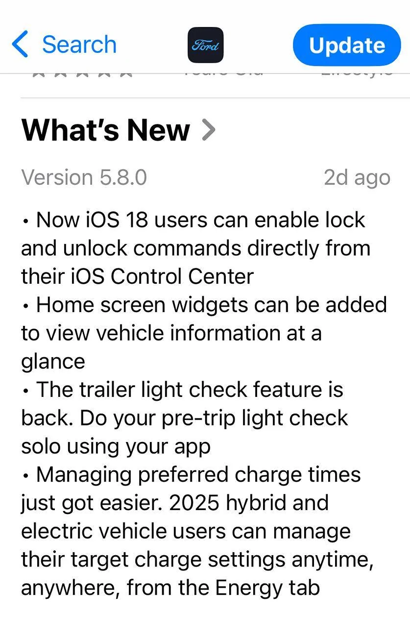 Ford Maverick Ford Pass Android App Update 14 November to v5.8.0 1731641912121-s
