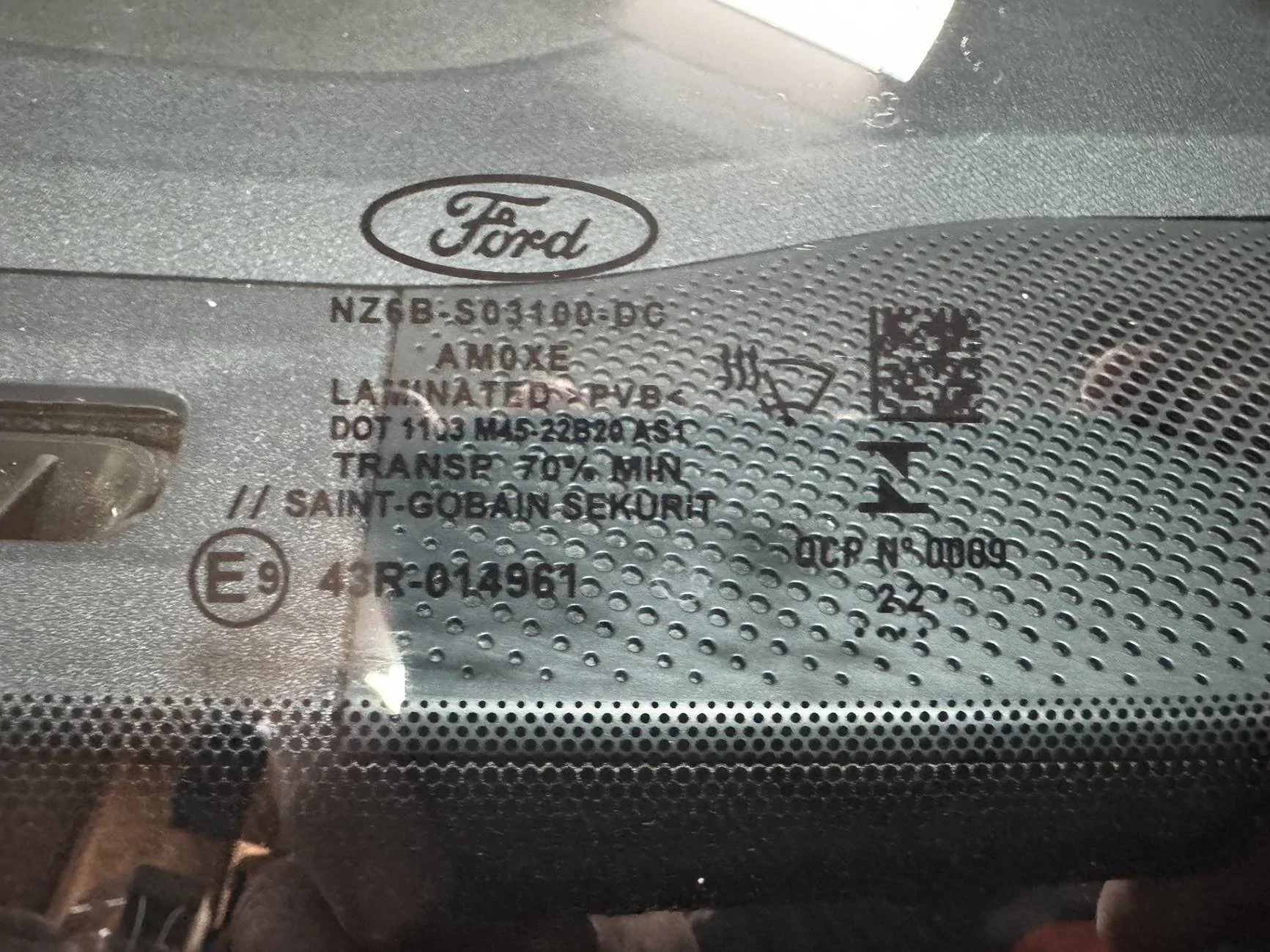 Ford Maverick Lariat windshield just replaced at Safelite Mav Heated  Windshield