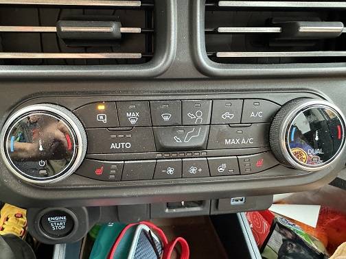 Ford Maverick Lariat windshield just replaced at Safelite Mav Heated Mirror 1