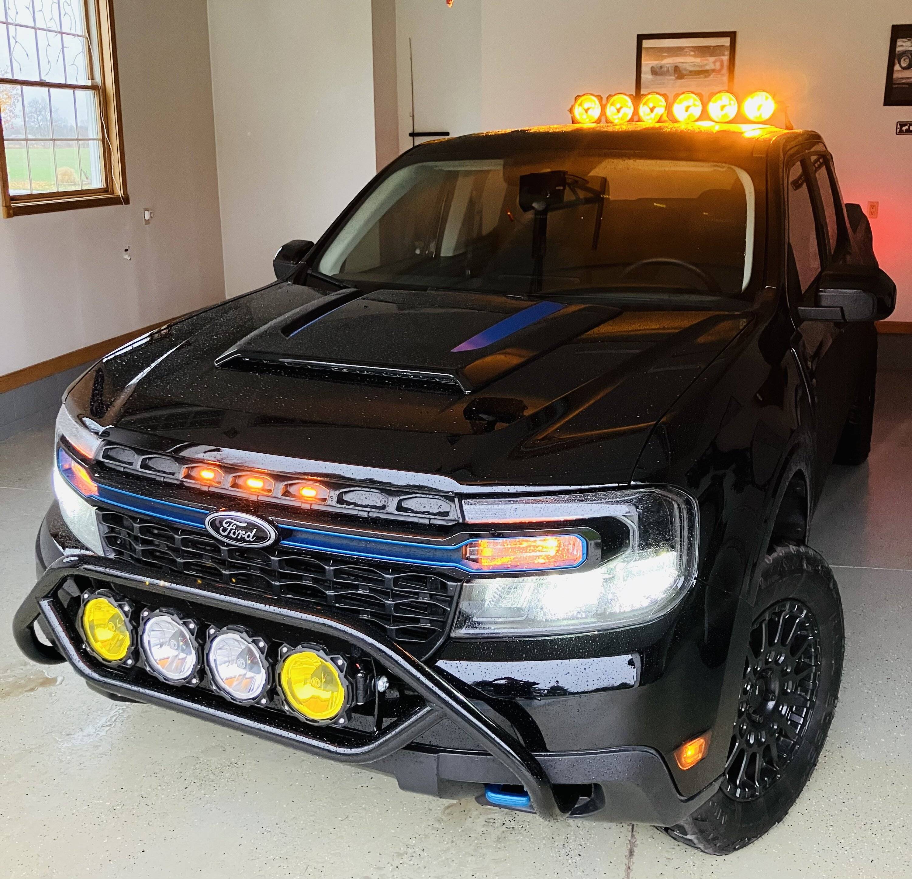 Ford Maverick Added KC Gravity Titan lights to my chase rack. IMG_1389