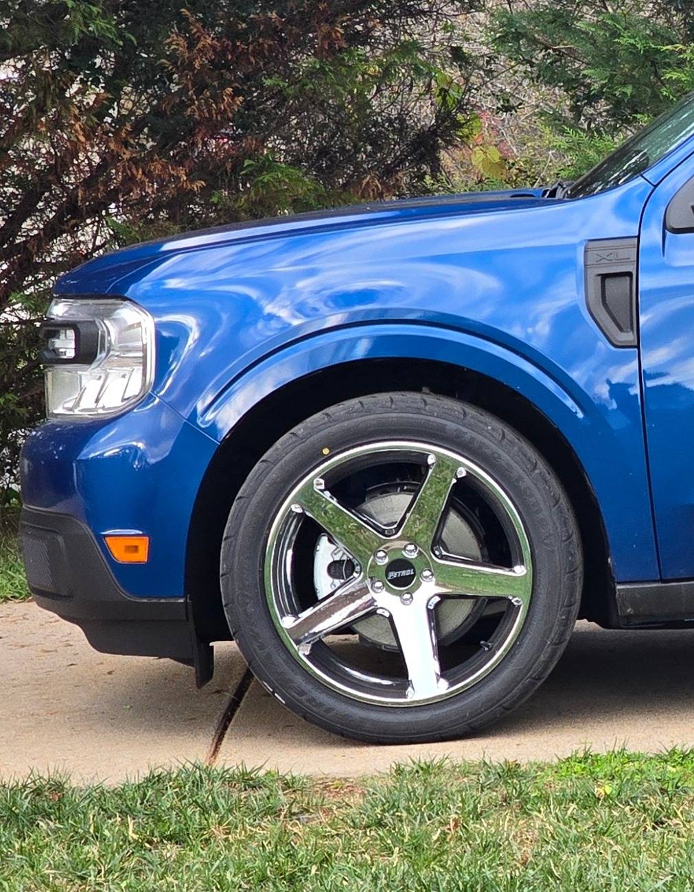 Ford Maverick New member.  2024 Maverick Atlas Blue.  Lowered on 20's 1000006033