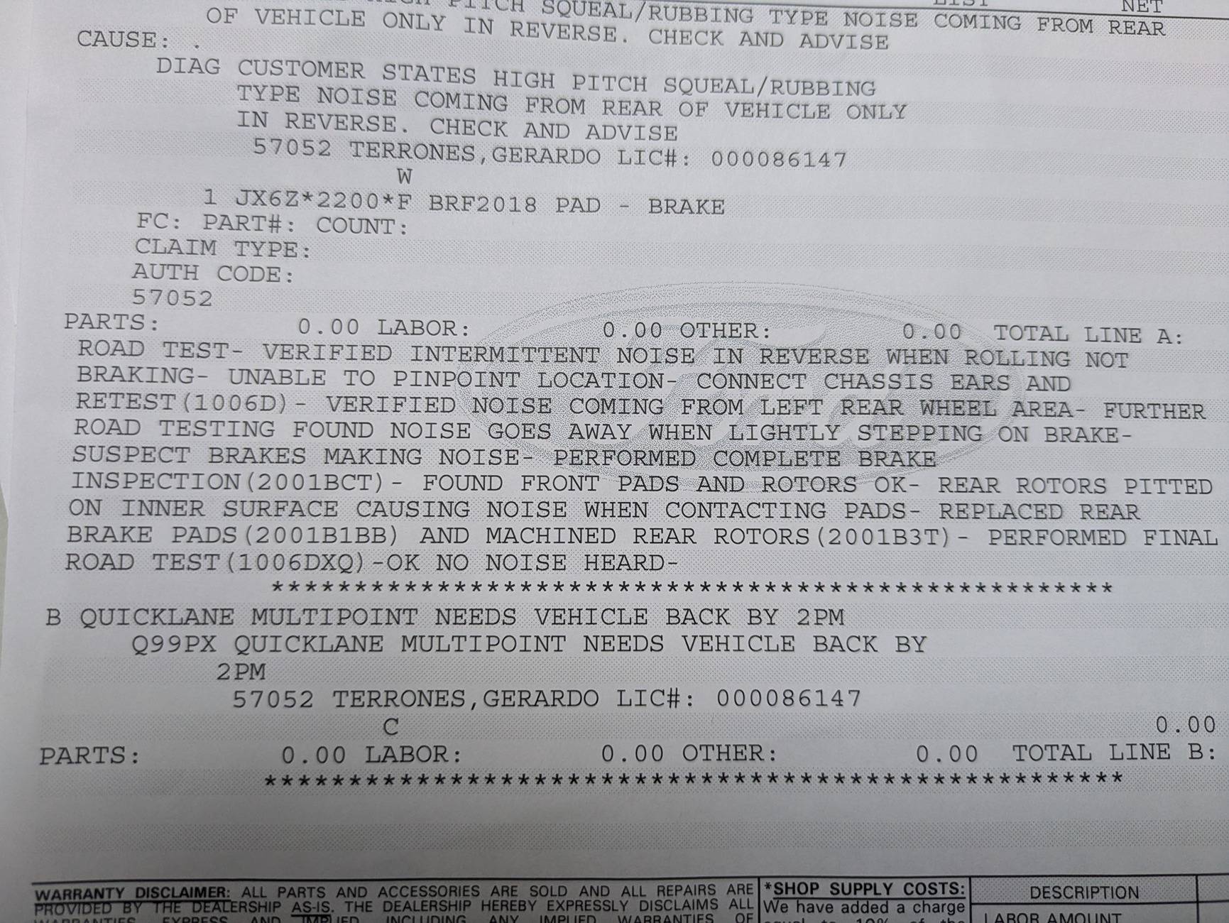 Ford Maverick Rubbing noise in reverse on 2024 Maverick 1000002761