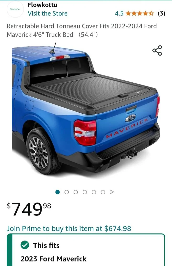 Ford Maverick Tru fold or roll up bed cover 20241122_094835