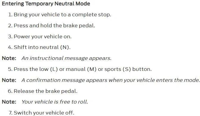 Ford Maverick Cannot go into neutral (24 EB FX4) 1732330623133-4l