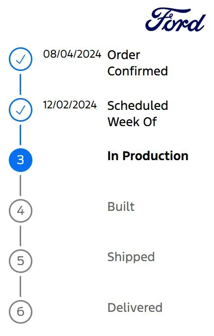 Ford Maverick How long does it take to take delivery once "In Production"? 1732718328384-29