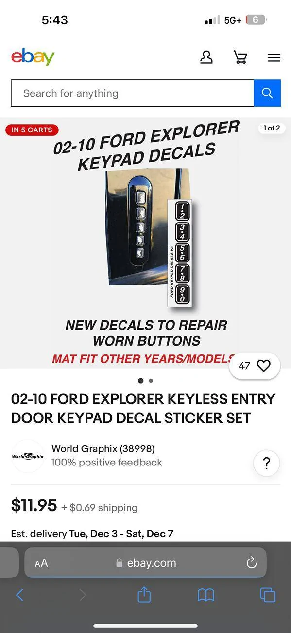 Ford Maverick Vertical keyless entry pad? IMG_3161