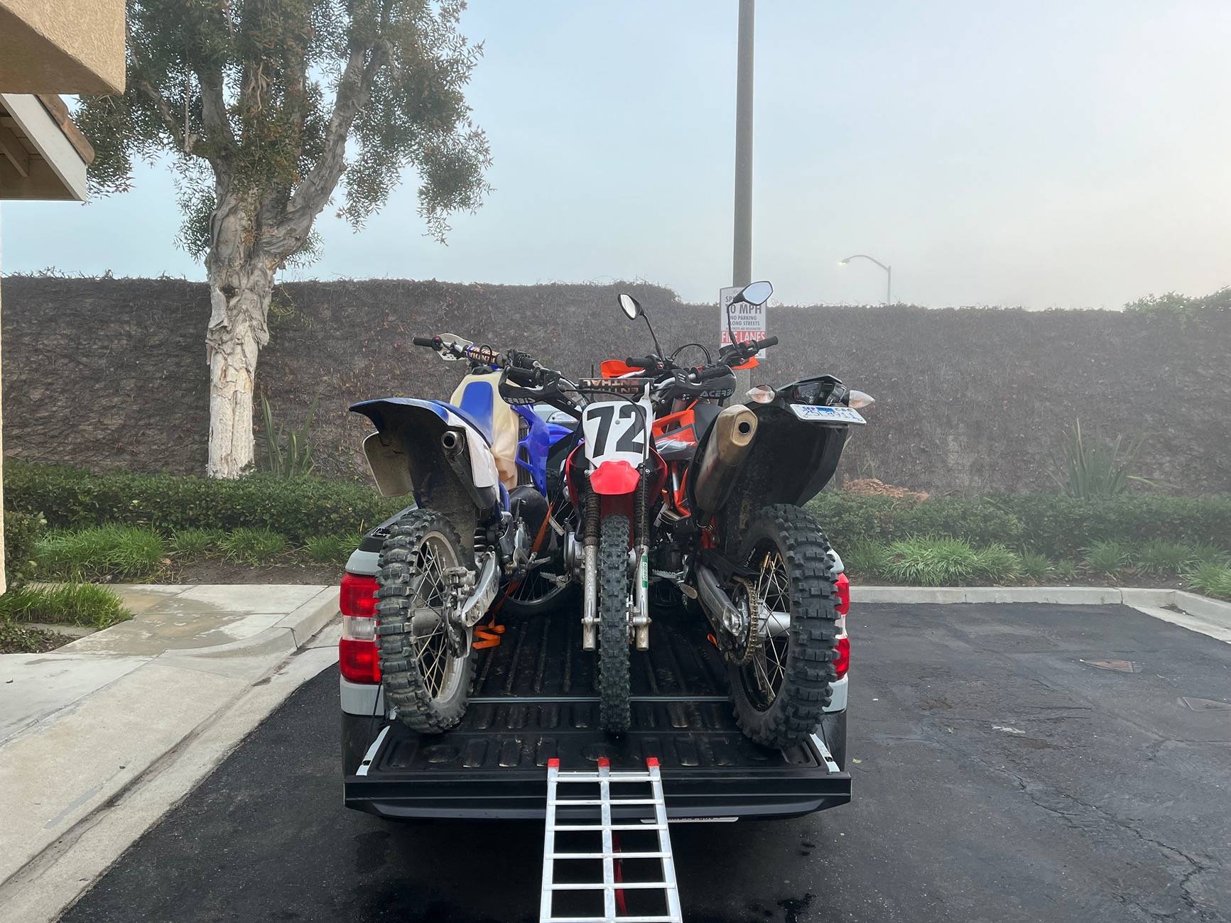 Ford Maverick Fitting 2 dirtbikes in the bed IMG_7489