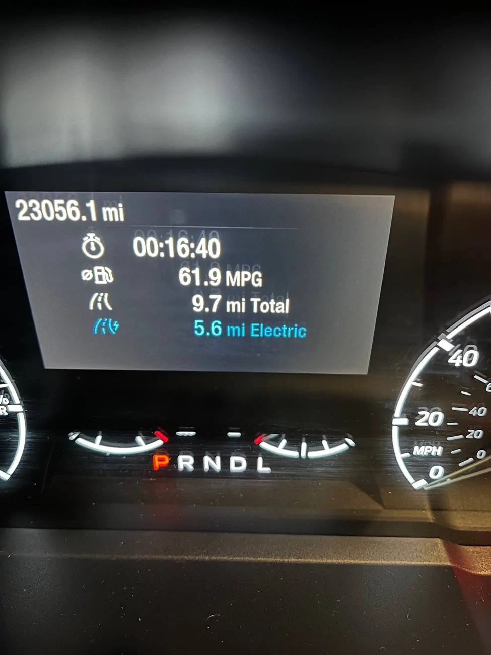 Ford Maverick Continually Awesome MPG with this cooler South Florida weather! IMG_2450