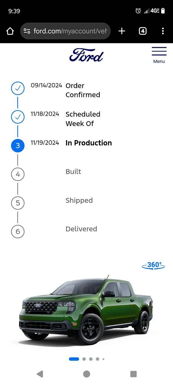 Ford Maverick 2025 Maverick Now Shipping! Received my Shipped update Screenshot_20241210-093916