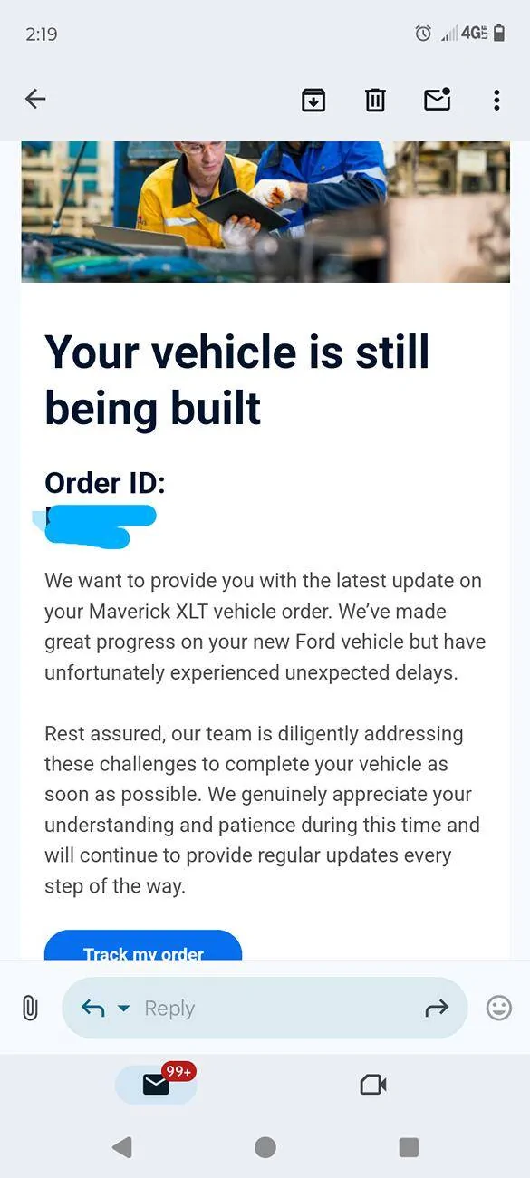 Ford Maverick 2025 Maverick Now Shipping! Received my Shipped update Screenshot_20241211-141926