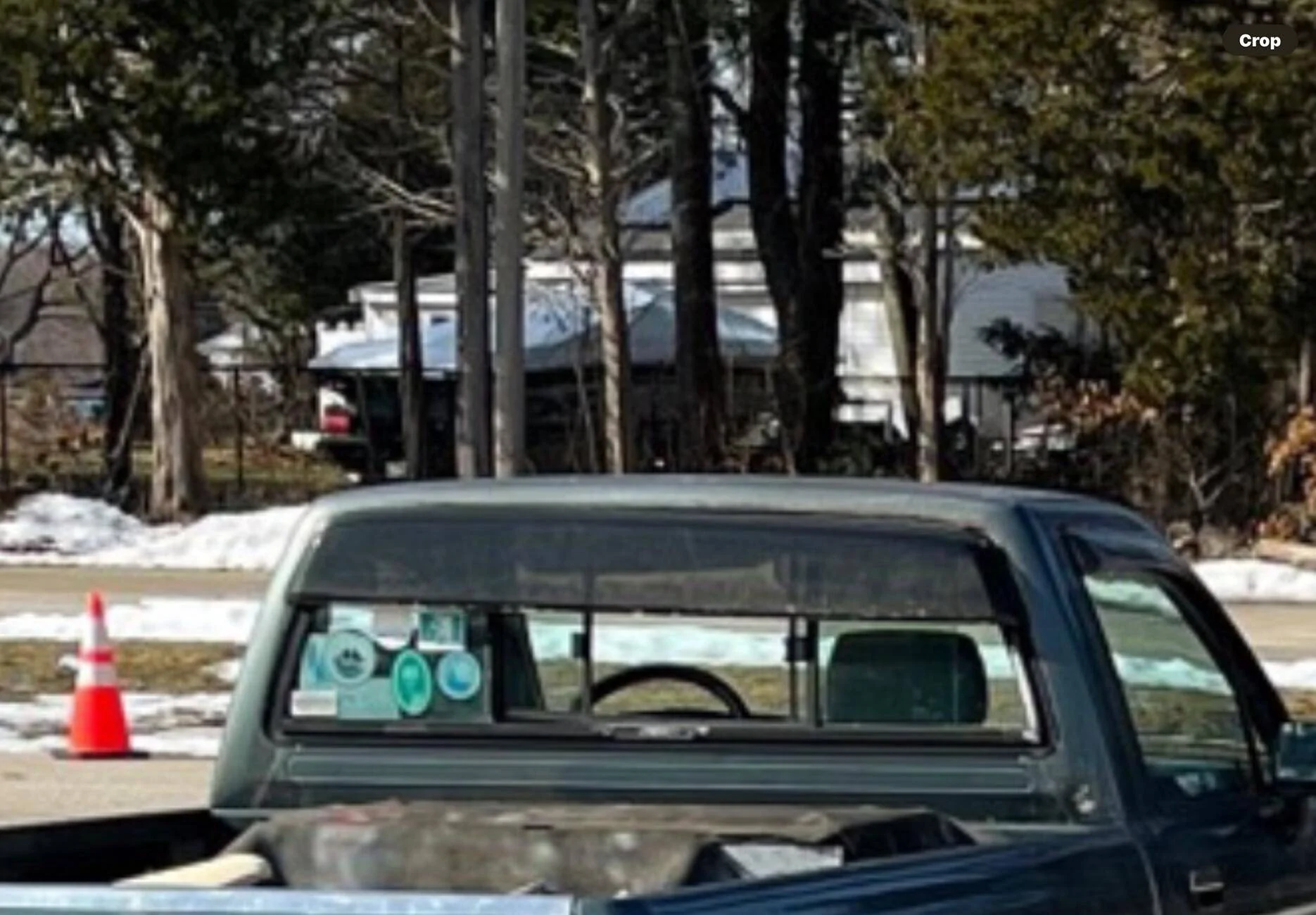 Ford Maverick Rear window vent visor IMG_0113