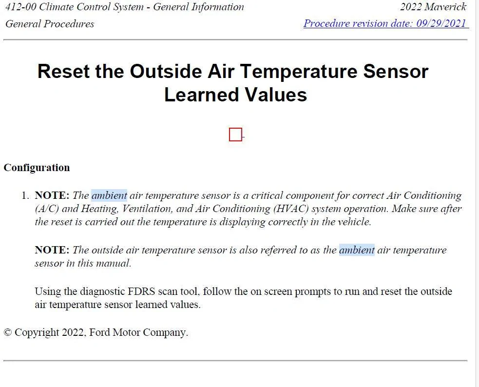 Ford Maverick Exterior temp sensor 1734122641597-s9