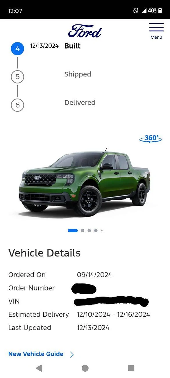 Ford Maverick 2025 Maverick Now Shipping! Received my Shipped update Screenshot_20241214-000721~2