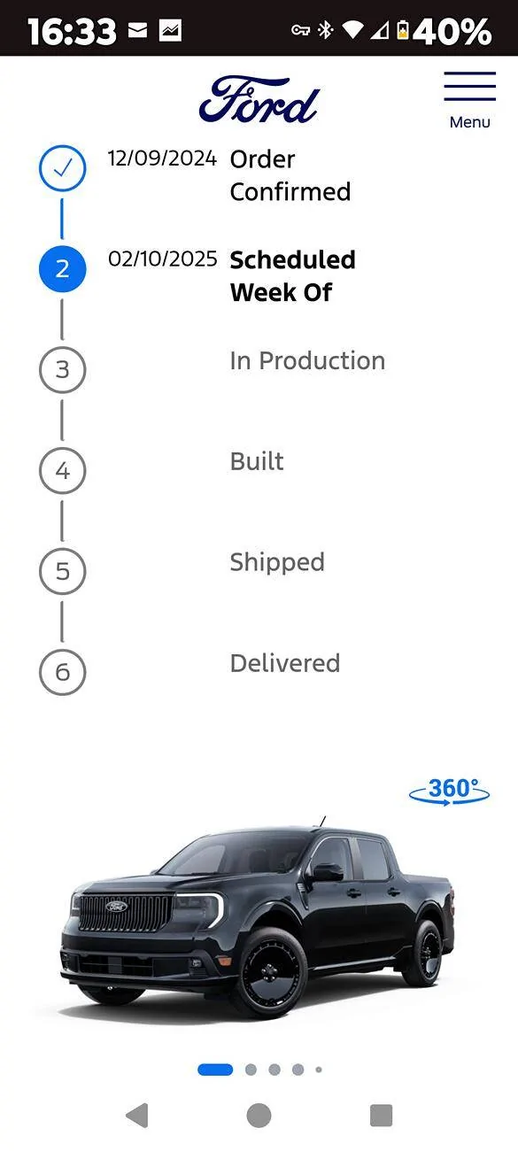 Ford Maverick Anyone that ordered a LOBO get their VIN yet? Screenshot_20241212-163355